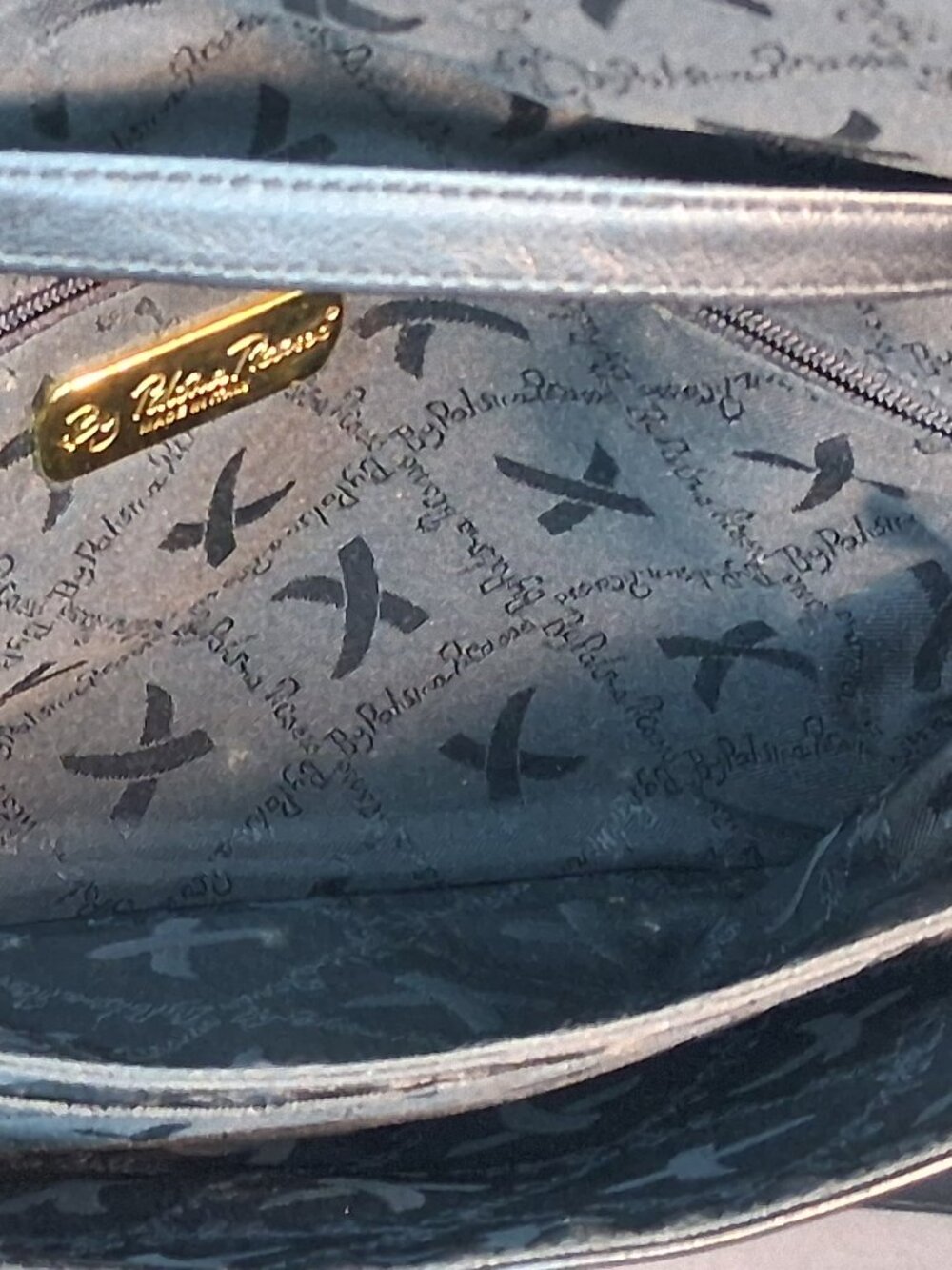 VTG Paloma Picasso Black Italian Leather Triple Gold X Convertible Shoulder Bag - Picture 11 of 14